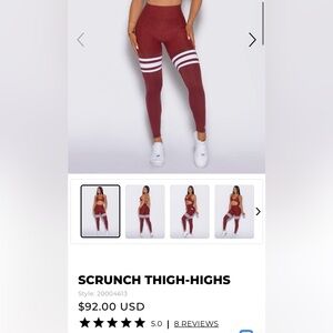 Bombshell Sportswear Scrunch Thigh-High Leggings (S)